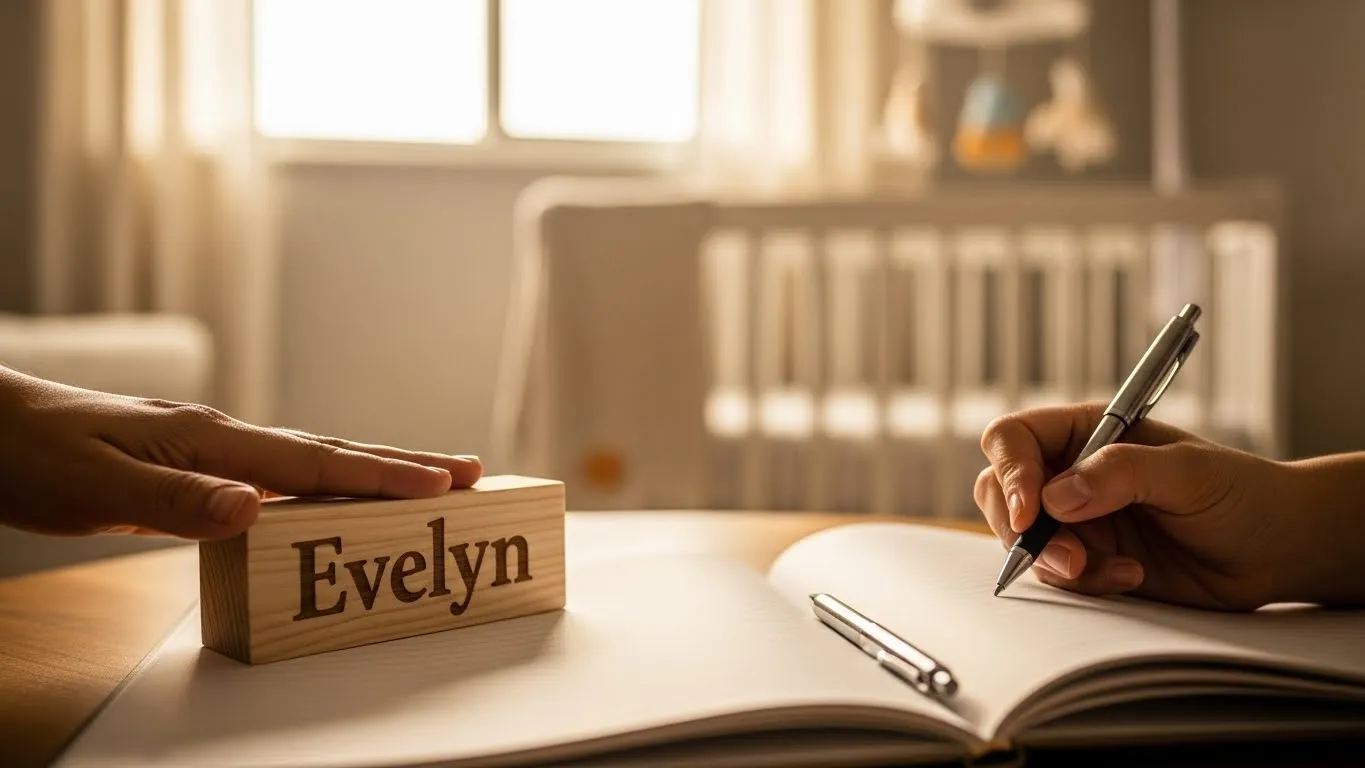 evelyn name writing name block