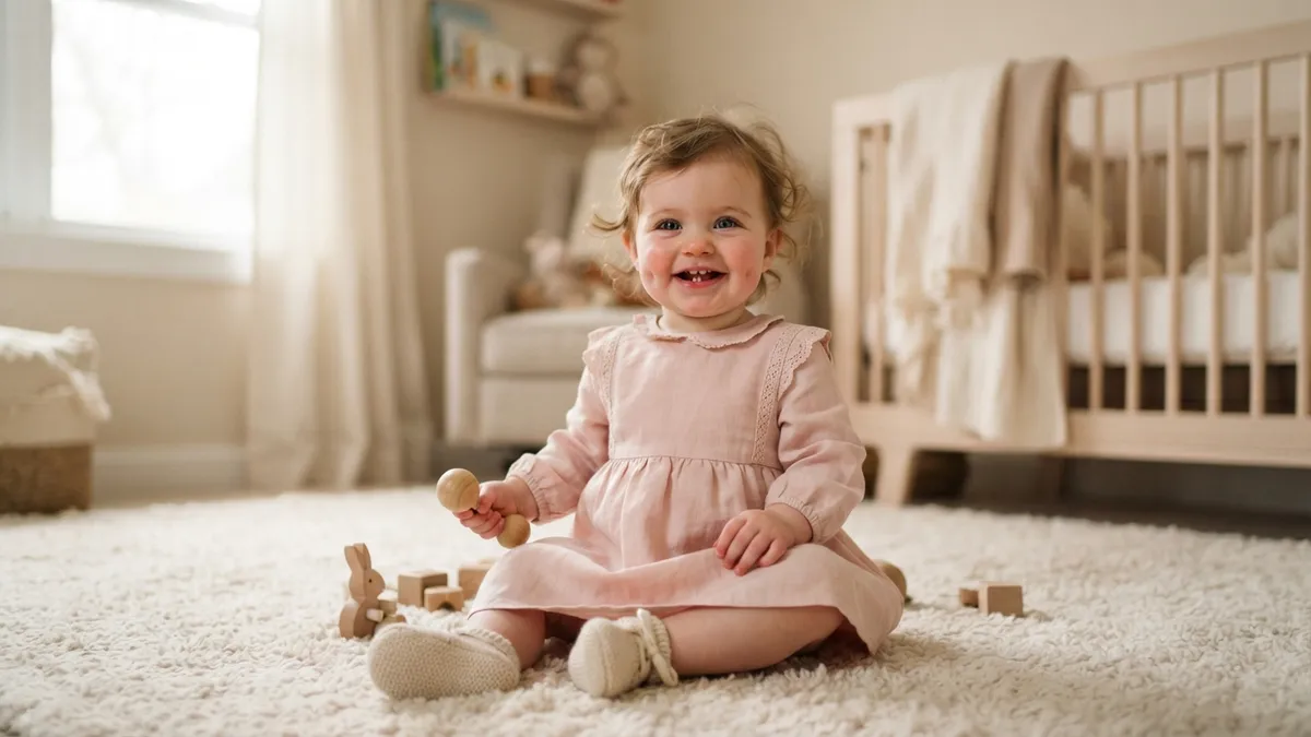 Girl Baby Play With Toys